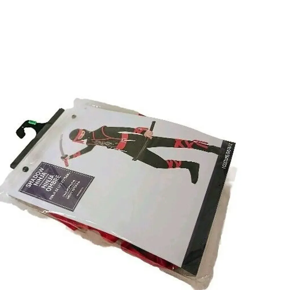 Martial Arts Ninja Asian Tiger Warrior Costume Child Sz M 8-10 BLACK Halloween